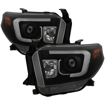 Toyota Tundra 2014-2016 Strålkastare Projektor - Ljuslist DRL - Svarta Röktonade Spyder Auto